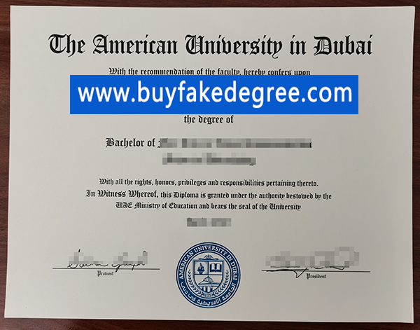 American Universit in Dubai Fake Diploma