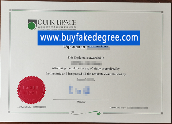 OUHK LiPACE Fake Diploma for Sale
