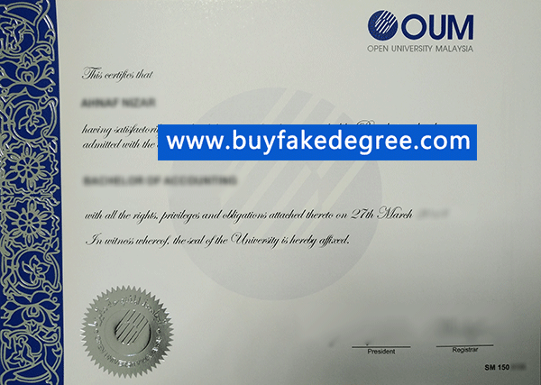 Fake Open University Malaysia Degree, buy fake Open Univeresity diploma