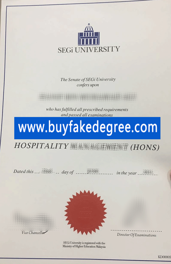 Fake SEGI UNIVERSITY Degree, fake SEGi University diploma