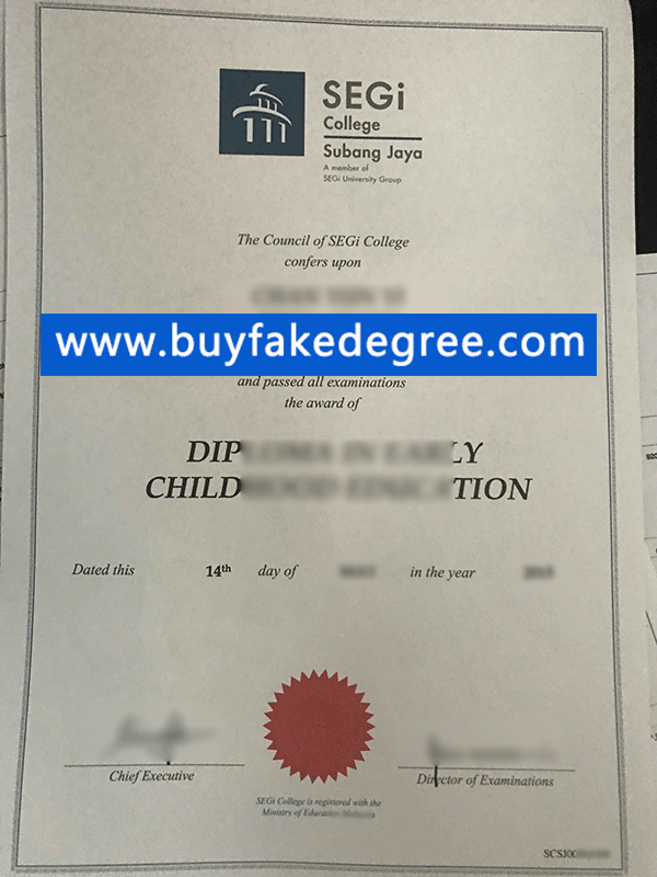 SEGi college degree, buy fake SEGi College diploma