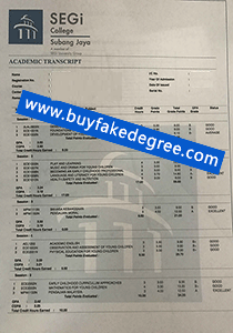 Fake SEGI college Transcript, buy fake SEGi College transcript