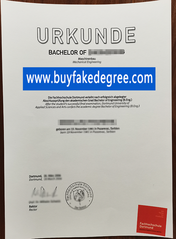 Fachhochschule Dortmund University of Applied Sciences and Arts diploma