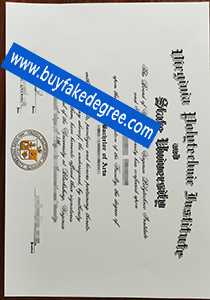 Virginia Polytechnic institute and state university diploma sample from buyfakedegree.com