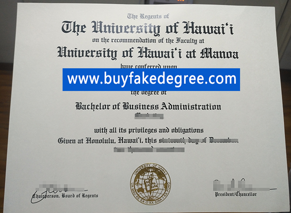 Fake university of hawaii degree