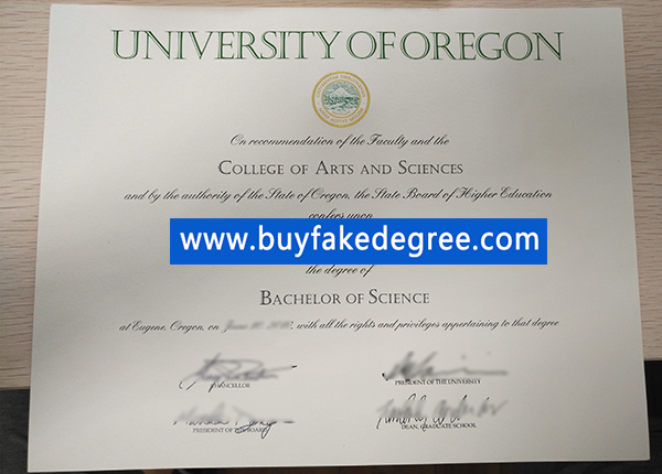 university of oregon diploma sample