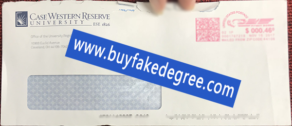 Case Western Reserve University transcript envelope