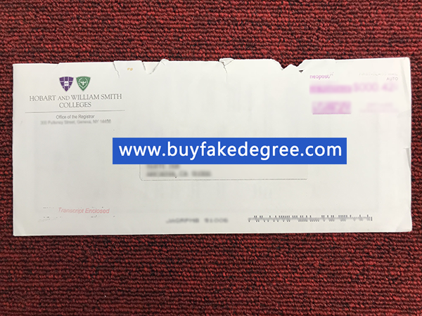 Hobart and william smith colleges official transcript envelope