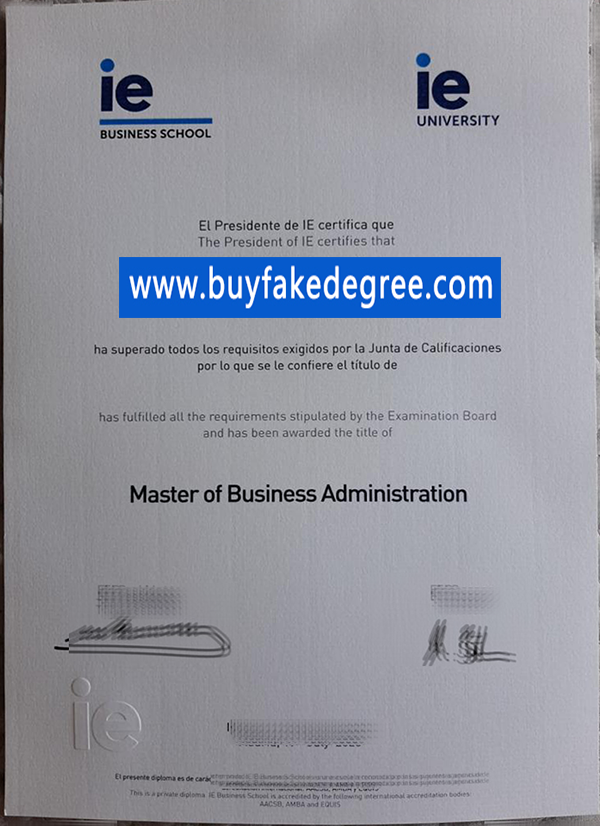 IE university diploma Fake IE Business School diploma