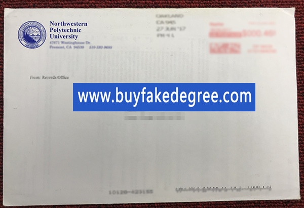 Northwestern Polytechnic University Envelope Sample Buy Fake Transcript with Sealed Envelope of NPU, buy fake transcript