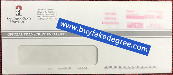 SDSU fake envelope, fake SDSU transcript envelope, buy fake diploma transcript
