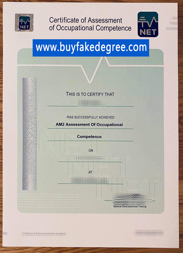 AM2 Certificate Buy Fake Certificate of Assessment of Occupational Competence, buy fake AM2 certificate