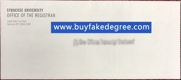 Syracuse University fake transcript envelope