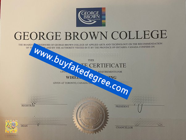 George Brown College diploma, fake GBC degree certificate