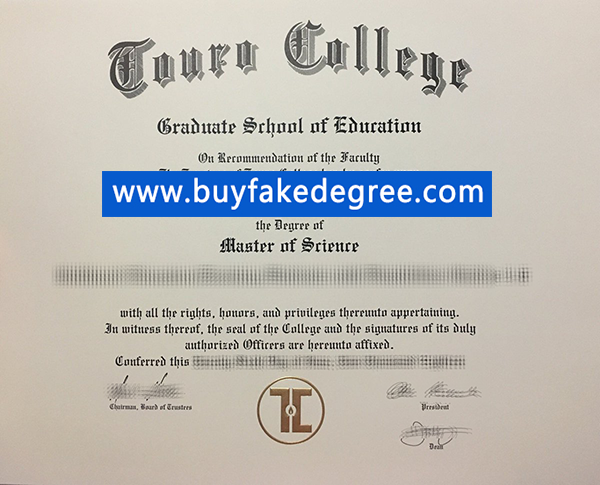Touro College diploma, buy Touro College fake diploma, fake degree certificate 