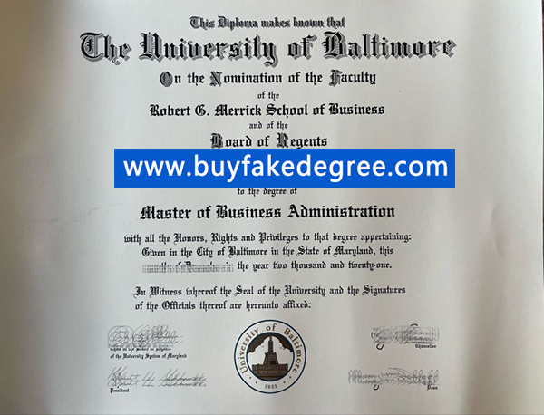 University of Baltimore diploma, fake diploma certificate of University of Baltimore