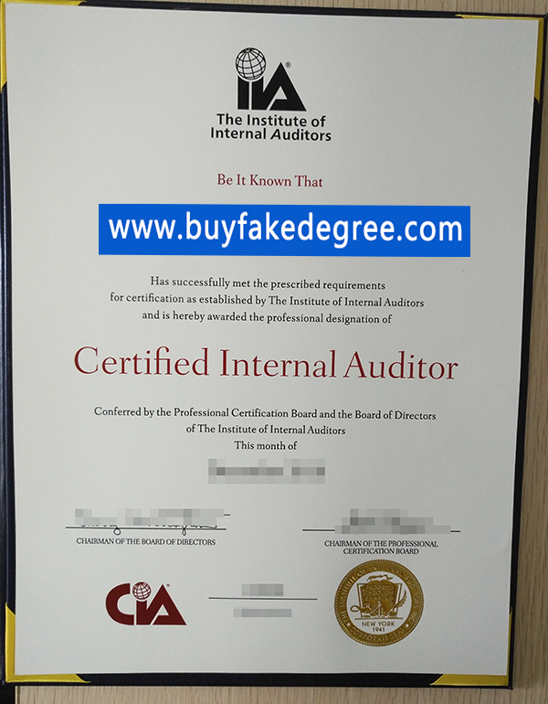CIA certificate, buy fake CIA certificate, Certified Internal Auditor certificate
