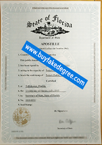 State of Florida apostille certificate, buy fake Apostille certificate