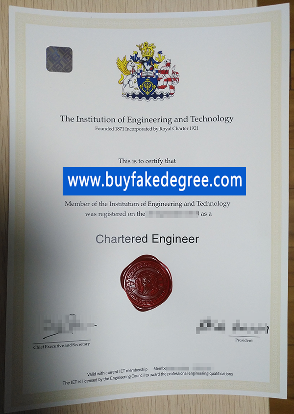 IET fake certificate, IET certificate