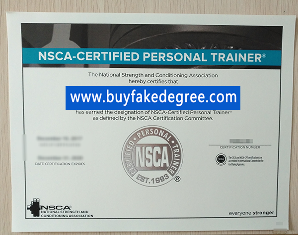 NSCA certificate, buy fake NSCA certificate