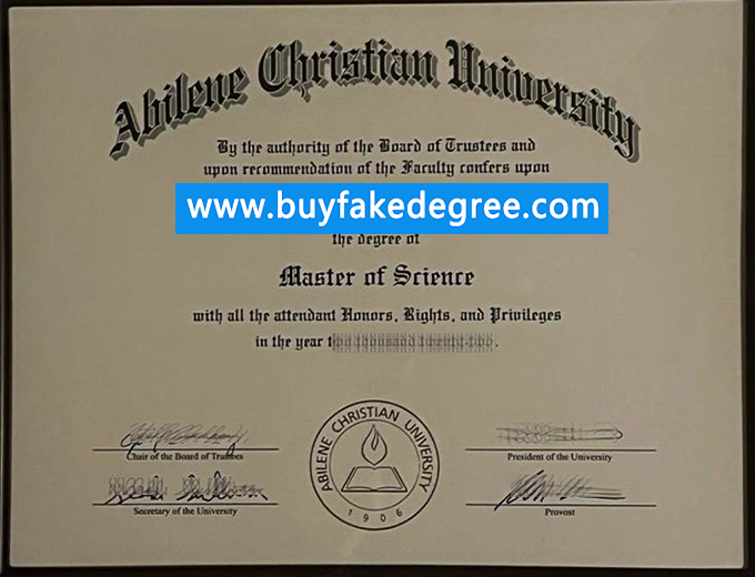 Abilene Christian University diploma, Abilene Christian University fake diploma