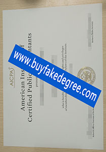 American Institute of Certified Public Accountants certificate