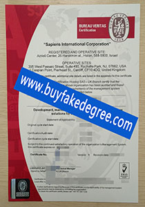 Bureau Veritas certificate