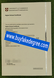Cambridge High School certificate