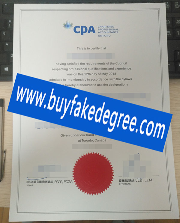 Chartered Professional Accountants of Canada certificate