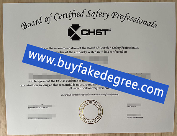 Construction Health and Safety Technician certificate