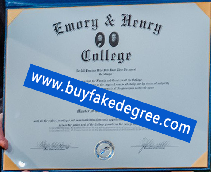 Emory and Henry College diploma, buy fake diploma of Emory and Henry College