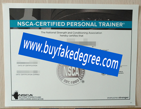 NSCA certificate