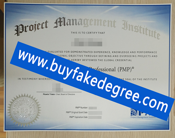 Prioject Management Institute certificate