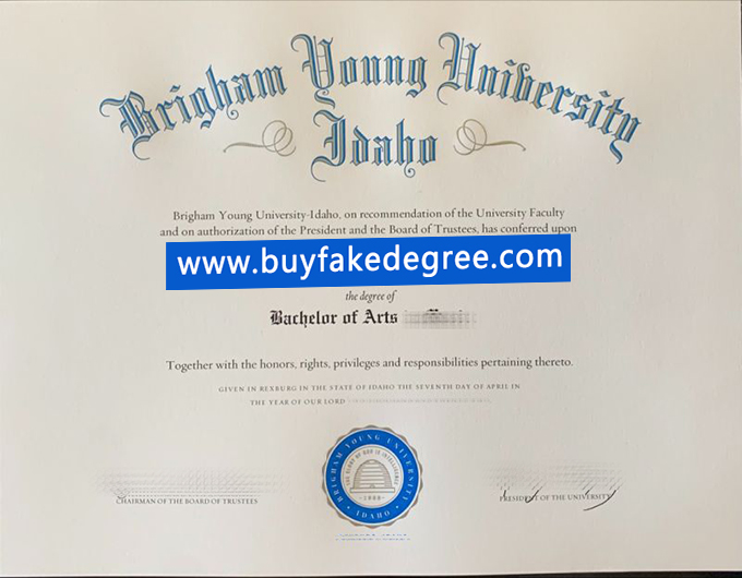 Brigham young university Idaho diploma, fake diploma of Brigham young university Idaho