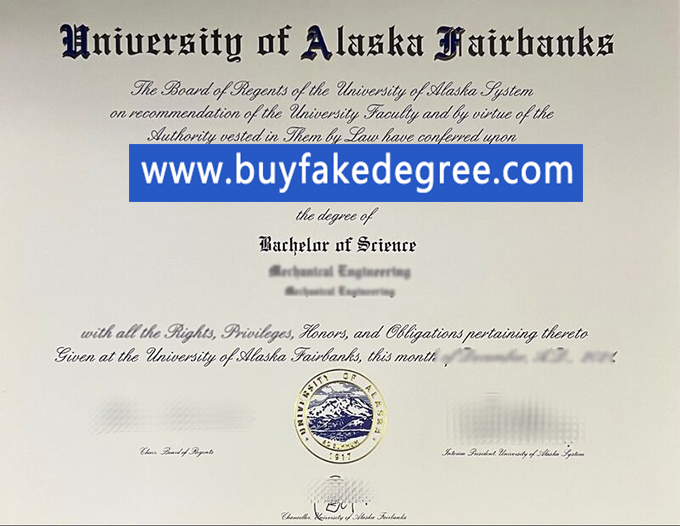 university of alaska fairbanks diploma, fake diploma of university of alaska fairbanks from buyfakedegree.com
